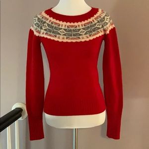 Red wool sweater